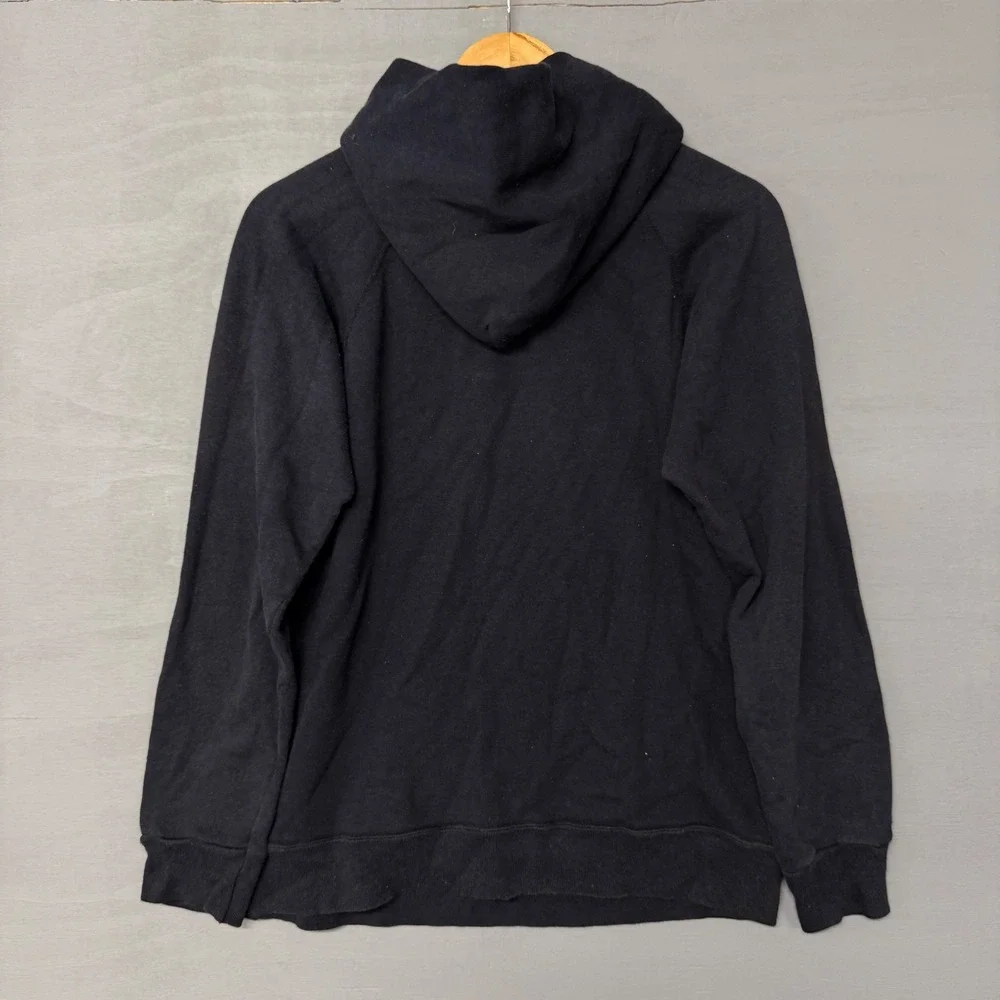 Vintage 80s Champion Rhodes College Hoodie Sweatshirt Black Crest Large Made USA